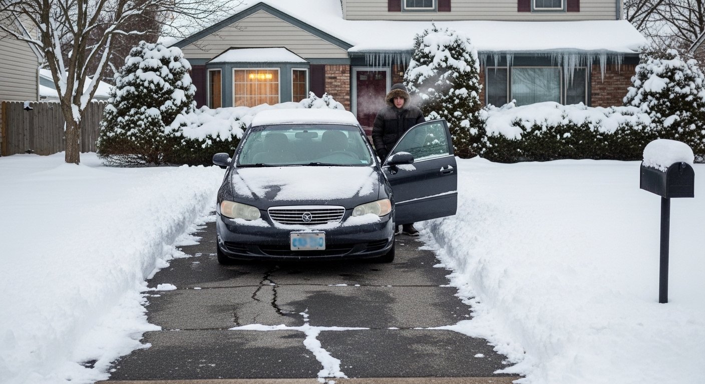 Vehicle Flooded in the Driveway in Xenia, OH
